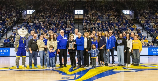 Family of the Year 2025 The Gullickson Family at a SDSU Basketball Game