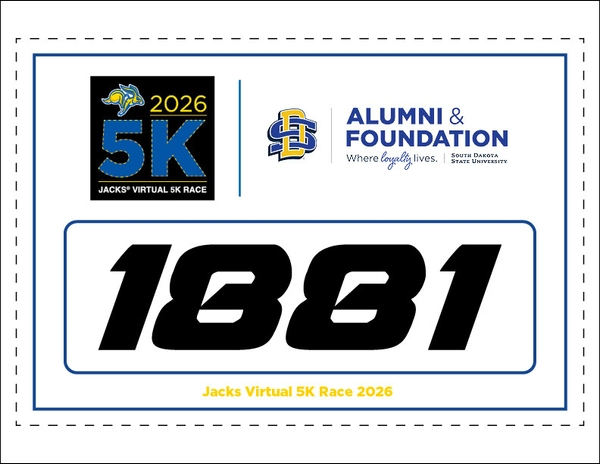A promotional graphic showing the 2026 Jacks Virtual 5K race number.