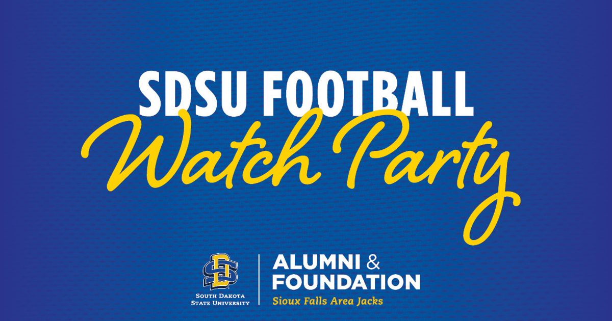 A graphic that says "SDSU Football Watch Party" with the SDSU Alumni & Foundation logo beneath it.