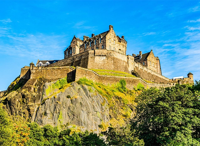 A beautiful, distant view from below the Edinburgh Castle.