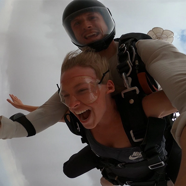 Allie skydiving