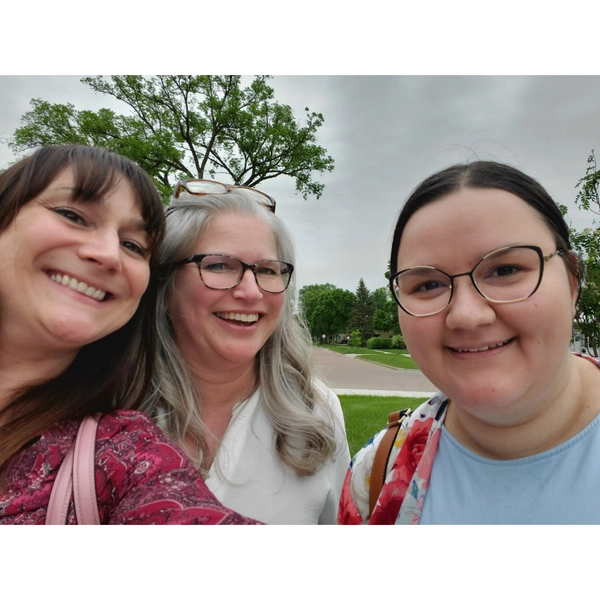 Amber with two friends