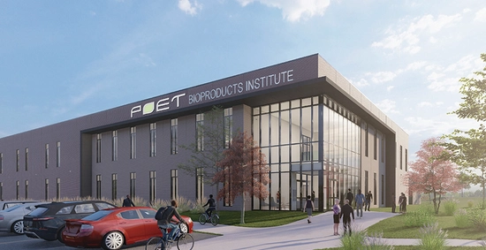 Rendering of the POET Bioproducts Institute