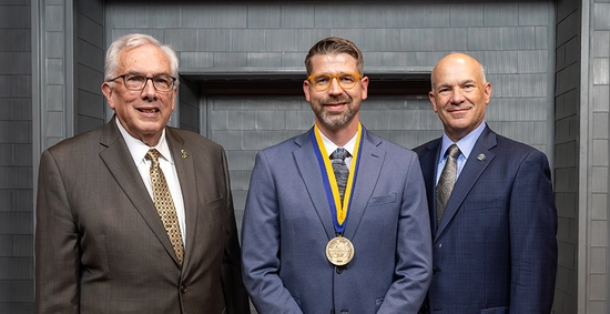 President Barry Dunn, T. Michael Farley, and Provost Dennis Hedge