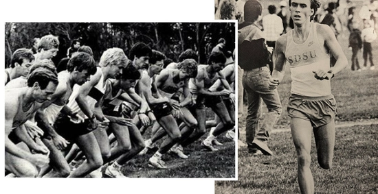 Historic photos of the men's cross country team from the 80's.