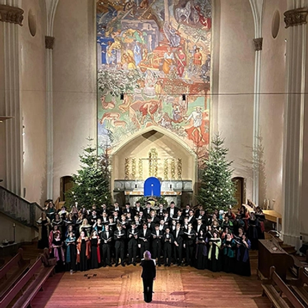 sdsu choir sing in a beautiful church