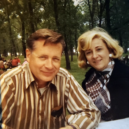 Revell family smiling at the camera