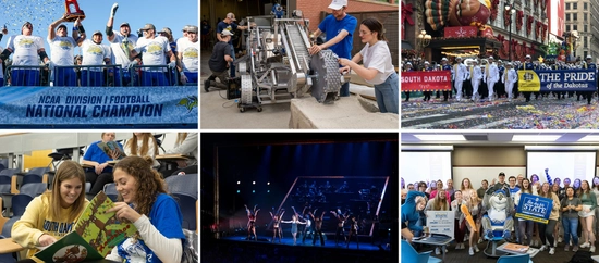 collage of photos of celebratory moments for SDSU