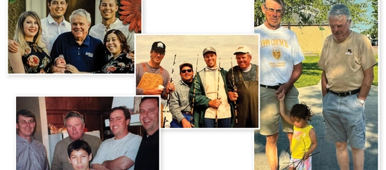 Gary Iverson with family members