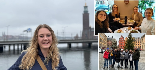 A collage of photos a student took while on the choir trip to Sweden