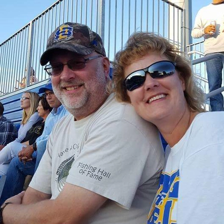 Lisa with her husband