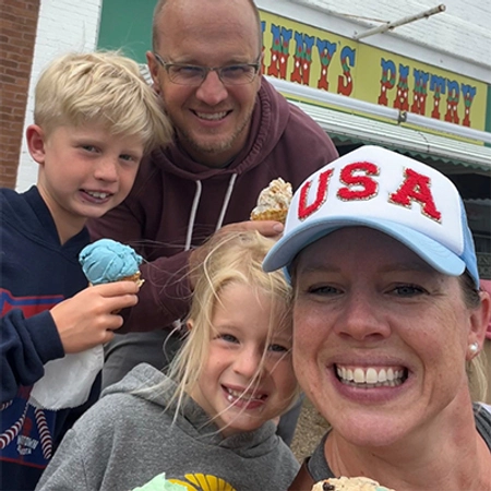 Megan and her husband and their two kids