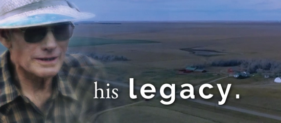 Photo of Maynard Klingbeil overlayed with text "his legacy"