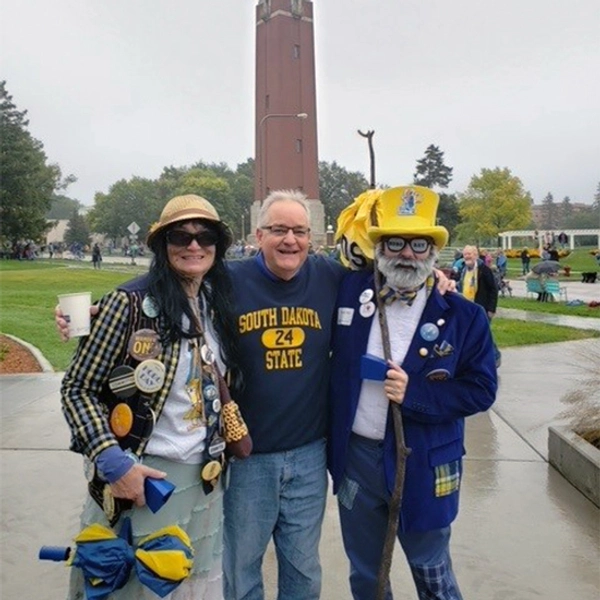 Weary Wil and Dirty Lil pose with Steve Erpenbach