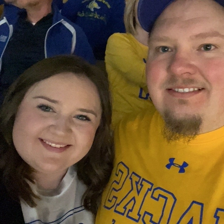 Sam with her husband