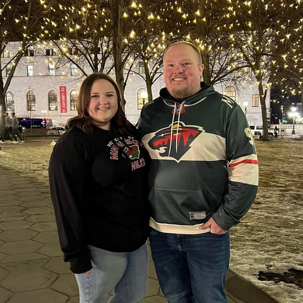 Sam with her husband