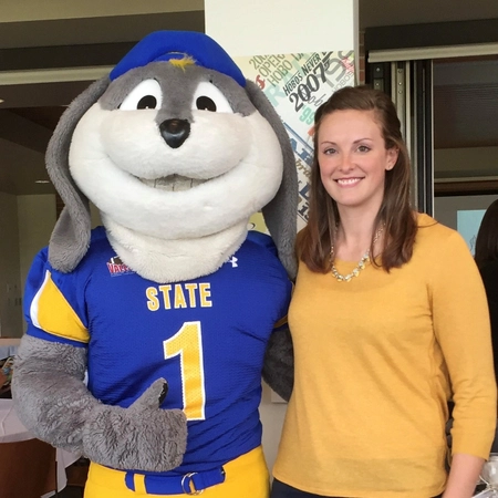 Sara with Jack the Jackrabbit