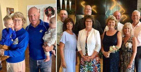 Collage of Shelly and her family