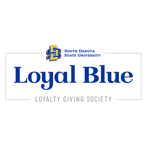 Colored logo of the Loyal Blue Loyalty Giving Society at South Dakota State University.