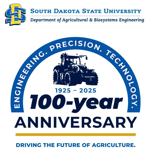 Logo of the Ag and Biosystems Engineering celebrating 100 years.