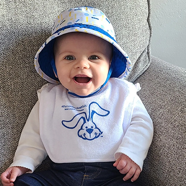 photo of Future Jackrabbit Michaela wearing a Future Jackrabbit bib